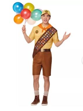Spirit Kids Russell Costume - Yellow, Brown, Orange